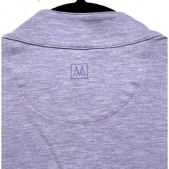 Mizzen and Main Sweater Mens Medium Purple Proflex Quarter Zip Pullover Golf - Picture 6 of 9